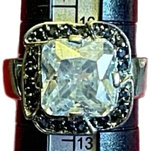 Designer Black & White 14ish CWT Rhodium Over Sterling Silver STATEMENT